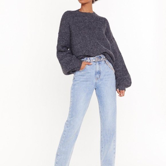 Nasty Gal Sweaters - 2/$20 NWT Nasty Gal Do You Be-Sleeve Relaxed Oversized Sweater Gray Small